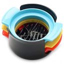 Nexellar 3 in 1 Boiled Egg Cutter- Multipurpose Mini Egg Slicer for Hard Boiled Eggs, 3 in 1 Handy Fruit Food Slicing Kitchen Gadget with Stainless Steel Blades Slicer Cutter for Kitchen (Set of 1)...