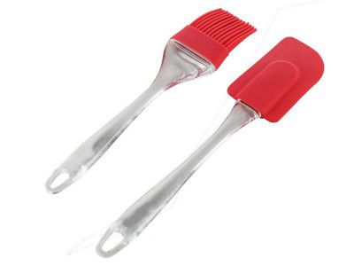 Nexellar Silicon Spatula Oil Brush Set- Multipurpose Non-Sticky Small Basting Brush for Cake Mixer, Grilling, Tandoor, Cooking, Baking Oil Brush for Kitchen Use (Set of 1, Multicolor)