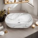 NEXIS DESIGNER COUNTER WASH BASIN GLOSSY finish (18x13x5.5) WASH BASIN N103 Table Top Basin  (MULTICOLOR)...