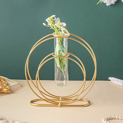 Next In Crafts Propagation Station with Metal Frame,Test Tube Glass Items Vase for Flower Pot, Gift, Home Decor Bedroom, Office Corner Living Room,Decoration