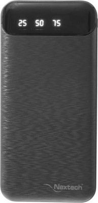 Nextech 10000 mAh 12 W Pocket Size Power Bank  (Black, Lithium Polymer, Fast Charging for Mobile)