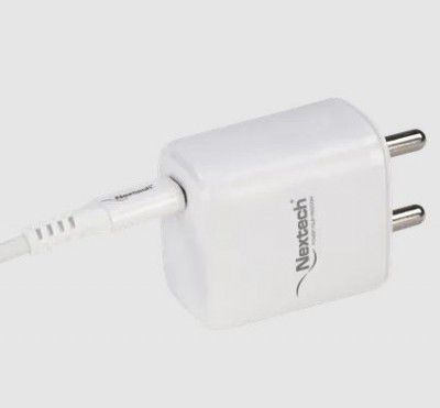 Nextech 2W Type C Fast Charger (Adapter Only, Surge Protection, White)