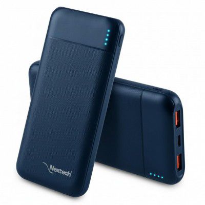 Nextech Slender PDQC 10000 mAh 22.5W Fast Charging Power Bank with Detachable Type C Cable