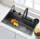 NextGen 18x30 nano black Multifunction sink, waterfall sink,SS 304 all in one kitchen sink, digital sink...