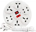 NEXTTECH 8 in 1 Round Universal Extension with Surges & Spikes Protection...