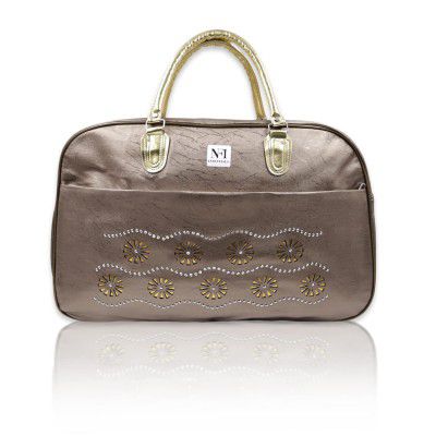 NFI essentials PU Large Travel Duffel Bag for women's, Luggage Travelling Bags with Shoulder Strap, Stylish Cabin Size Air Bag (36.5L)