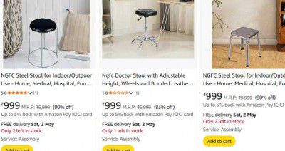 NGFC Steel Stool Starts At 999