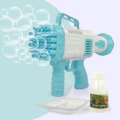 NHR 32 Hole Large Electric Bubbles Gun for Toddlers Toys (3+ Years, Blue)