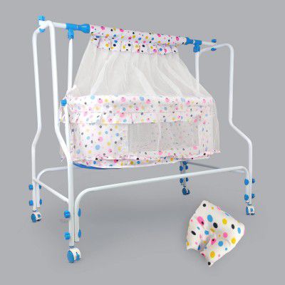 NHR New Born Baby Cradle for 0-12 Months Baby Boy and Girl (Blue)