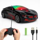 NHR Rechargeable Remote Control Car, 3D Lights,Rechargeable Battery Toy Age 3+ (Black)...