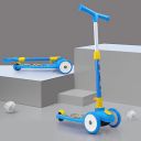 NHR Smart Kick Scooter for Kids, 3 Adjustable Height Scooter, Foldable & Attractive PVC Wheels with Rare Brakes for Kids Age Upto 3+ Years (40 kg, Blue)...