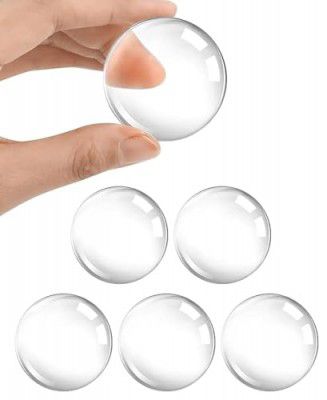 Nibbler® Pack of 6 Clear Rubber Door Bumper Stopers Wall Protector (Round)
