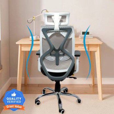 Nice Furniture Chair, Office Chair, Chair for Study, Computer Chair, Revolving Chair Mesh Office Executive Chair  (Blue, Optional Installation Available)