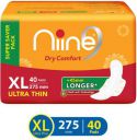 niine Dry Comfort Ultra Thin XL Sanitary Pads, Fluid Lock Gel Technology (Pack of 40)...