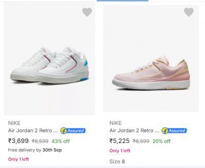 NIKE Air Jordan Starting at ₹3338