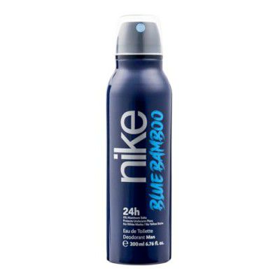 NIKE - Blue Bamboo 200 ml, Deodorant Man Spray, Anti-Stain Deodorant for All Skin Types, 0% Aluminium Salts, Long Lasting, Marine Woody Aromatic Fragrance