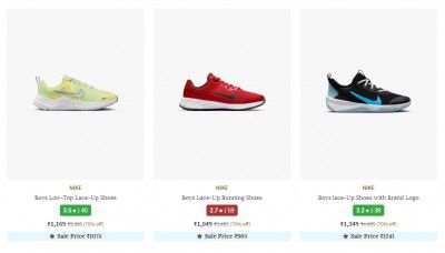 Nike Clothing & Footwear at Upto 72% OFF