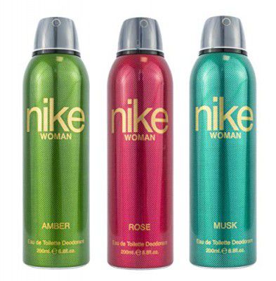Nike Unisex Spray Deodorant For Woman- Pack Of 3 (200Ml Each), 3 Count