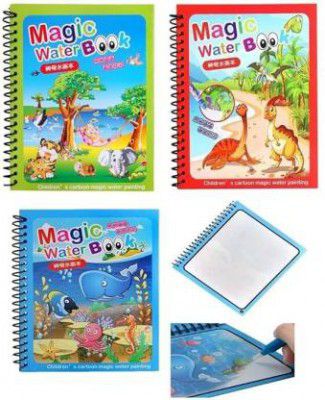 Nikhat Magic Water Coloring Book With Pen Fun And Learn Educational Drawing Pad Kids