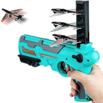Niku Air Gun Toy with 4 Glider Aircraft Foam Bullets, Gun Toy Pistol for Boys Kids for Shooting