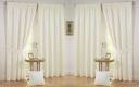 Nikunj Fabs 152.4 cm (5 ft) Polyester Semi Transparent Window Curtain (Pack Of 4) (Solid, Cream)...