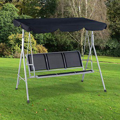Nilkamal 3 Seater Metal Outdoor Swing | Garden Swing | Balcony Swing (Comfy)