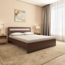 Nilkamal Akin Engineered Wood King Bed Without Storage | Walnut...