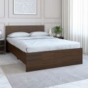 Nilkamal Arthur Wooden Double Bed Without Storage | Knock Down | Contemporary Design | Walnut...