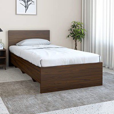 Nilkamal Arthur Engineered Wood Bed Without Storage (Color - Walnut, Delivery Condition - Knock Down) 1 Year Warranty (Single Bed)