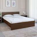 Nilkamal Arthur Engineered Wood Queen Bed Without Storage (Color - Walnut, Delivery Condition - Knock Down)...