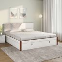 Nilkamal Asta Premier with Storage | Engineered Wood Queen Hydraulic Bed (Finish Color - White, Delivery Condition - Knock Down)...