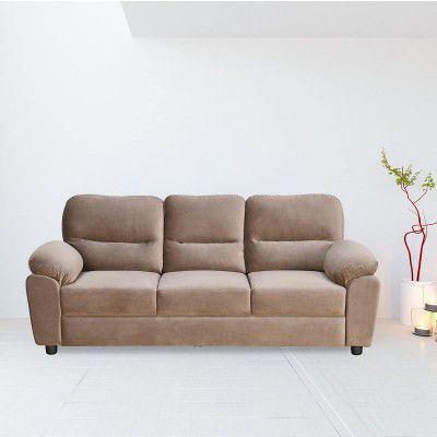 Nilkamal Barstow Upholstered 3 Seater Sofa (Brown)