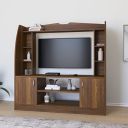Nilkamal Beaumont Engineered Wood Wall Unit | TV Entertainment Unit Accommodate Upto 32' TV (Classic Walnut)...