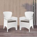 [Extrs Rs 2602 Off] Nilkamal Breeze 2 Seater Balcony Sofa Set | Patio Chair Two Seater | Milky White & Grey...