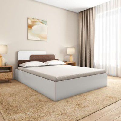 Nilkamal Bruce Queen Bed | Engineered Wood Build | Headboard with in-Between Storage | 4 Compartments