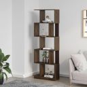 Nilkamal Checkers Neo 5 Tier Engineered Wood Open Book Shelf|1 Year Warranty |Book Cabinet, Book Storage|for Living Room, Office, Library|Walnut...