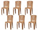 Nilkamal CHR4025 Plastic Mid Back with Arm Chair - Pack Of 6...