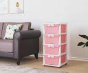 Nilkamal CHTR24 Four Layers Chest of Drawer (Pink and Cream)...
