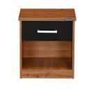 Nilkamal Colton Engineered Wood Bedside Table with Shelve and Drawer...