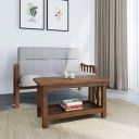 Nilkamal Conolly Solid Wood Center Table with 1 Shelf | Coffee Table (Brown)...