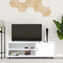 Nilkamal Cora Engineered Wood TV Entertainment Unit with 2 Shelves for Home| 1 Year Warranty|Oak White...
