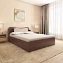 Nilkamal Daffodil King Bed | Engineered Wood Build | Headboard with Open and Closed Storage | 1 Year Warranty | Walnut...