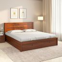 Nilkamal Electra Premier with Storage Engineered Wood Queen Hydraulic Bed (Finish Color - Walnut, Delivery Condition - Knock Down)...
