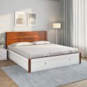 Nilkamal Electra Premier with Storage | 1 Year Warranty Engineered Wood Queen Hydraulic Bed (Finish Color - White, Delivery Condition - Knock Down)...