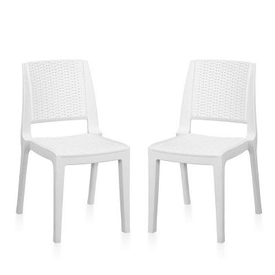 Nilkamal Enamora Polypropylene Set of 2 Chair White