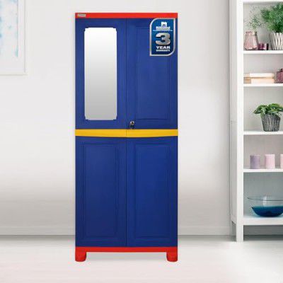 Nilkamal Freedom Big 1 (FB1M) Plastic Storage Cabinet with Mirror | Multipurpose for Home Kitchen & Office