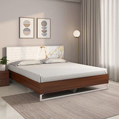 Nilkamal Galaxy Meta Without Storage | Lighted Headboard | 1 Year Warranty Engineered Wood Queen Bed