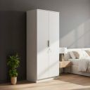 Nilkamal Joyce 2 Door Wooden Wardrobe for Bedroom | Almirah with 3 Shelves & 1 Hanging Rod| Clothes Cupboard | Engineered Wood | Frosty White...