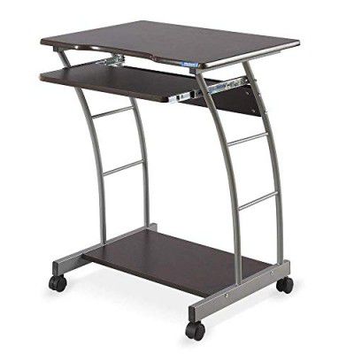 Nilkamal Leo Computer Trolley/Table (Black/Walnut Finish)
