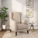 @home by Nilkamal Leroy Fabric 1 Seater Wing Back Arm Chair (Beige)...